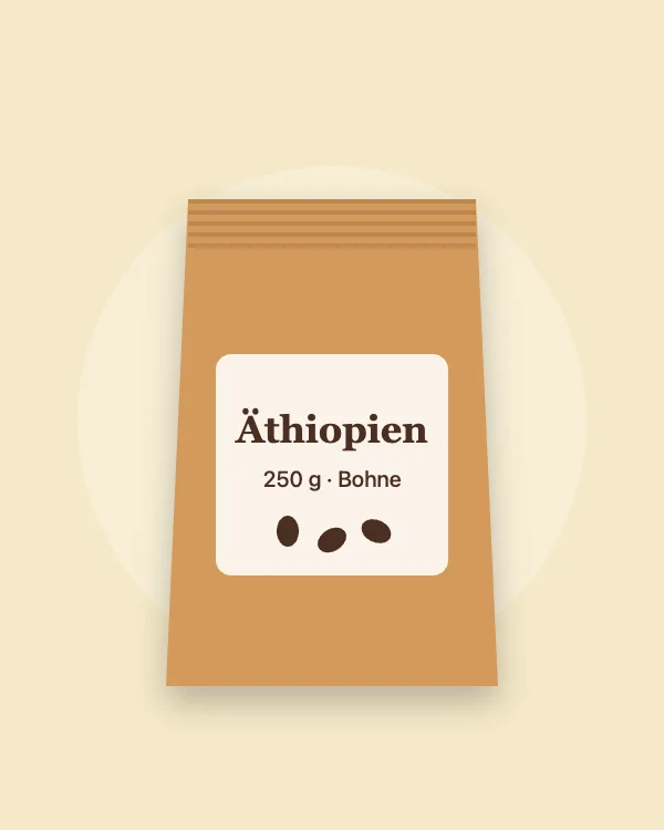 Illustration: Kaffeebohnen Äthiopien
