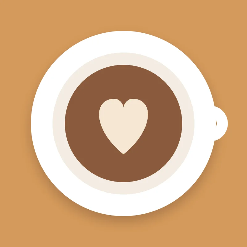 Illustration: Cappuccino mit Latte Art